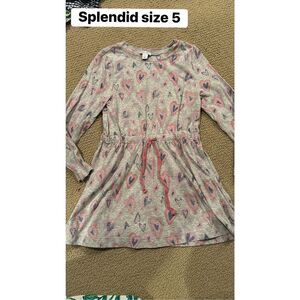 Splendid girls Girls Kids Casual Dress Playwear Dress graffiti drawstring waist